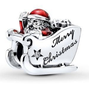 NEW Pandora Sleighing Santa charm